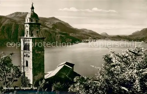 AK / Ansichtskarte Morcote_Lago_di_Lugano Chiesa Panorama Morcote_Lago_di_Lugano