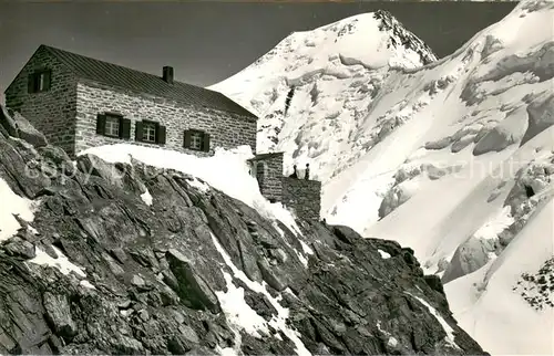 AK / Ansichtskarte Loetschenhuette_Hollandia mit Aletschhorn Loetschenhuette_Hollandia