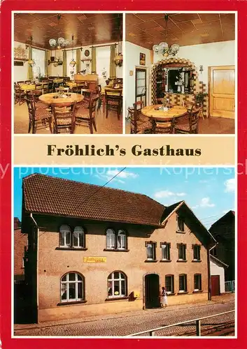 AK / Ansichtskarte Weissenborn_Bad_Klosterlausnitz Froehlichs Gasthaus Innen  und Aussenansicht 