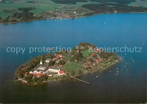 AK / Ansichtskarte Fraueninsel_Chiemsee Fliegeraufnahme Fraueninsel Chiemsee