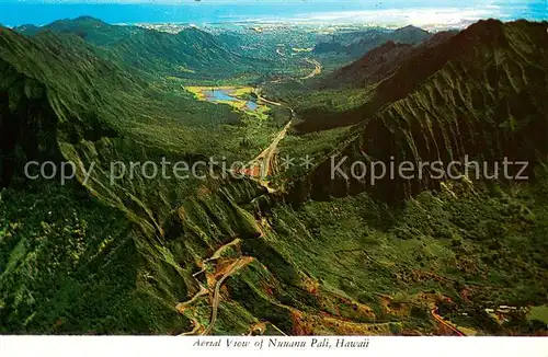 AK / Ansichtskarte Hawaii_US State Aerial view of Nuuanu Pali 