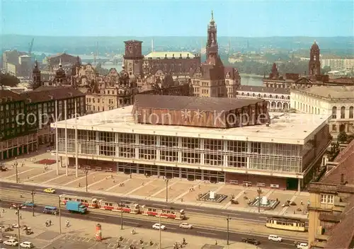 AK / Ansichtskarte Dresden Kulturpalast m. Strassenbahnen Dresden