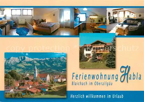 AK / Ansichtskarte Blaichach_Allgaeu Ferienwohnung Habla Teilansichten Blaichach_Allgaeu