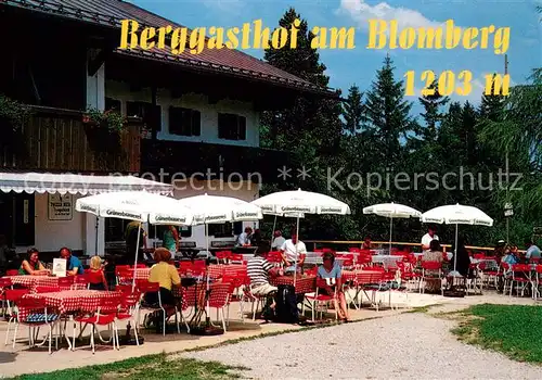 AK / Ansichtskarte Bad_Toelz Berggasthof am Blomberg Terrasse Bad_Toelz