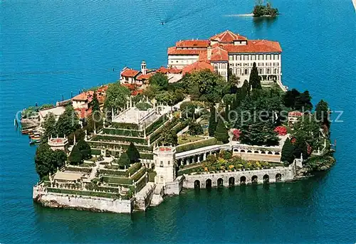 AK / Ansichtskarte Isola_Bella_Lago_Maggiore Fliegeraufnahme Isola_Bella_Lago_Maggiore