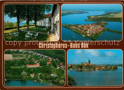 AK / Ansichtskarte Baek_Lauenburg Christophorus Haus Tagungs  und Freizeitstaette Panorama Ratzeburger See Naturpark Lauenburgische Seen 