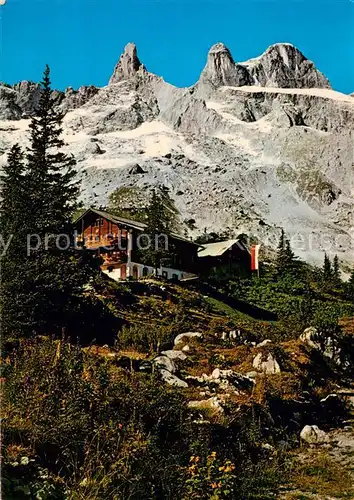 AK / Ansichtskarte Tschagguns_Vorarlberg Lindauer Huette mit Drei Tuermen Tschagguns Vorarlberg