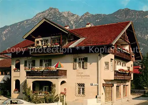 AK / Ansichtskarte Garmisch Partenkirchen Pension Haus Hofgarten Garmisch Partenkirchen