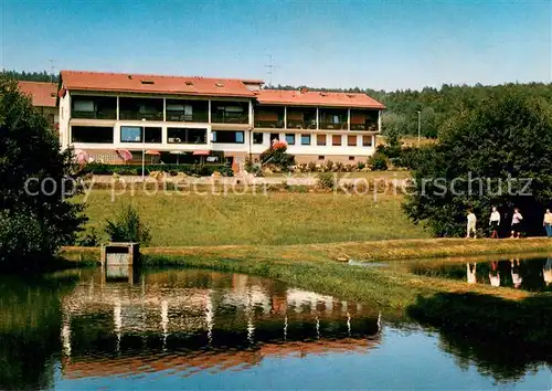 AK / Ansichtskarte Burgwallbach Restaurant Cafe Pension Waldesruh Gaestehaus Tannenblick Teiche Burgwallbach