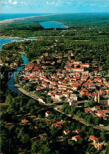 AK / Ansichtskarte Capbreton Vue aerienne Lac Marin d Hossegor et l Ocean 