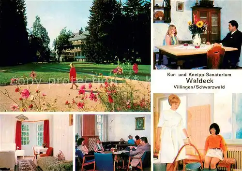 AK / Ansichtskarte Villingen Schwenningen Kur  und Kneippsanatorium Waldeck Parkanlagen Villingen Schwenningen