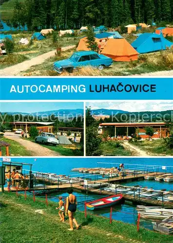 AK / Ansichtskarte Luhacovice_CZ Autocamping Interhotelu Alexandria Zeltplatz Bootssteg Details 