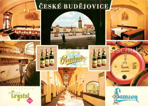 AK / Ansichtskarte Ceske_Budejovice Budvar Samson Crystal Svetozname znacka piva vyrobku jihodeskych pivovar Ceske Budejovice