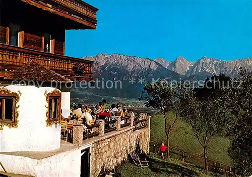 AK / Ansichtskarte Oberaudorf Berggasthof Bichlersee Aussenansicht m. Terrasse Oberaudorf