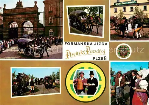 AK / Ansichtskarte Plzen_Pilsen Historicka formanska jizda Plzen Pilsen