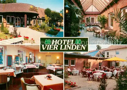 AK / Ansichtskarte Medingen_Bad_Bevensen Hotel Vier Linden Restaurant Terrasse Medingen_Bad_Bevensen