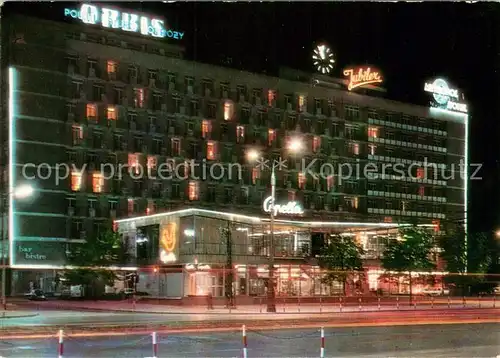 AK / Ansichtskarte Warszawa Hotel Metropol bei Nacht Warszawa