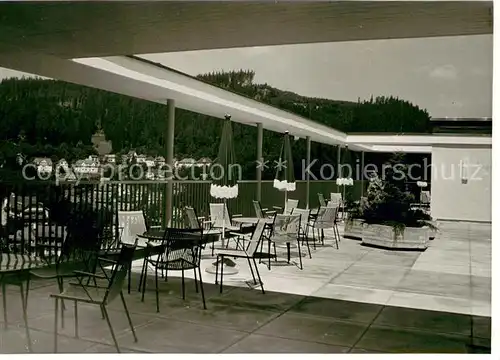 AK / Ansichtskarte Triberg_Schwarzwald Restaurant Terrasse Triberg Schwarzwald