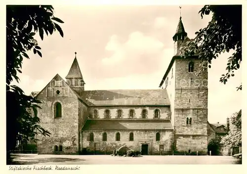 AK / Ansichtskarte Fischbeck_Weser Stiftskirche Nordansicht Fischbeck Weser