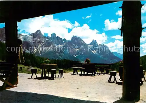 AK / Ansichtskarte San_Martino_di_Castrozza Dolomiten Ansicht Aussicht Terrasse San_Martino_di_Castrozza