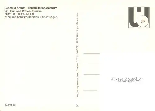 AK / Ansichtskarte Bad_Krozingen Benedikt Kreuz Rehazentrum Bad_Krozingen