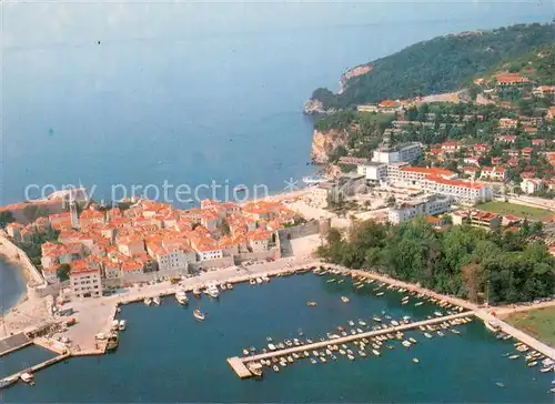 AK / Ansichtskarte Budva_Montenegro Altstadt Hafen 