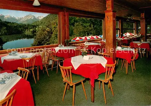 AK / Ansichtskarte Oberstdorf Waldhotel Freibergsee Gaststube Oberstdorf