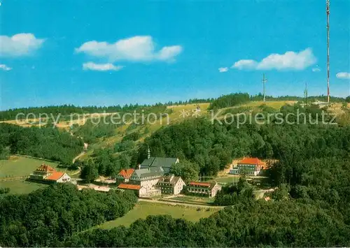 AK / Ansichtskarte Kreuzberg_Rhoen Naturpark Rhoen Fliegeraufnahme Kreuzberg Rhoen