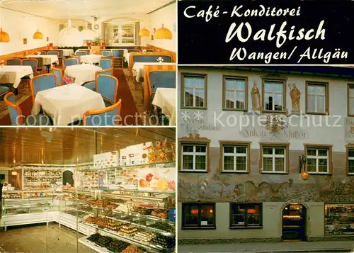 AK / Ansichtskarte Wangen_Allgaeu Cafe Konditorei Walfisch Wangen Allgaeu