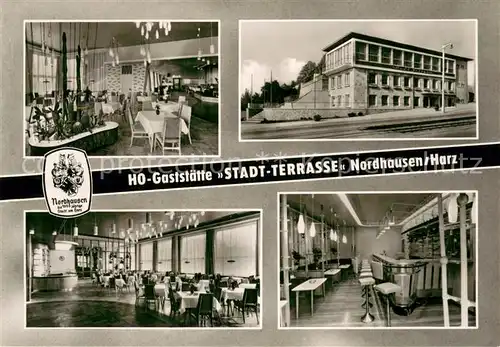 AK / Ansichtskarte Nordhausen_Thueringen HO Gaststaette Stadt Terrasse Gastraeume Bar Nordhausen Thueringen