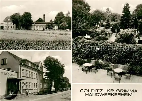 AK / Ansichtskarte Colditz Handwerkerheim Park Terrasse Colditz