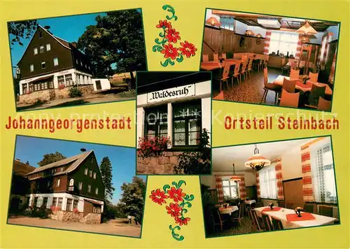 AK / Ansichtskarte Steinbach_Johanngeorgenstadt Gaststaette Pension Waldesruh Gastraeume Steinbach