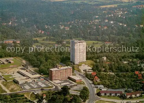 AK / Ansichtskarte Reinbek Fliegeraufnahme mit Hochhaus und Ladenzentrum Reinbek