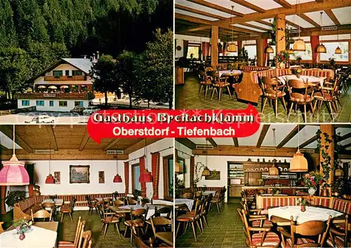 AK / Ansichtskarte Tiefenbach_Oberstdorf Gasthaus Breitachklamm Gaststube Tiefenbach_Oberstdorf