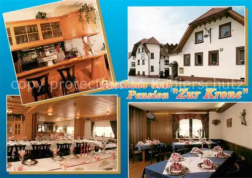 AK / Ansichtskarte Bundenthal Gasthaus Pension Zur Krone Restaurant Festsaal Theke Bundenthal