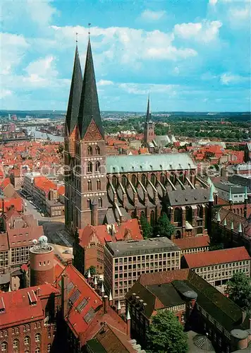 AK / Ansichtskarte Luebeck Marienkirche Fliegeraufnahme Luebeck