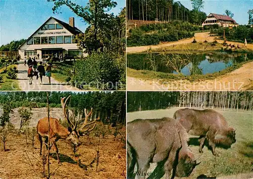 AK / Ansichtskarte Vahrendorf_Siedlung Parkrestaurant Hochwild Schutzpark Schwarze Berge Hirsch Wisent Vahrendorf Siedlung