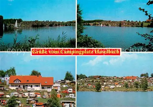 AK / Ansichtskarte Haselbach_Ellenberg Campingplatz Haselbach Seepartien Haselbach_Ellenberg