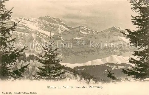 AK / Ansichtskarte Petersalp Saentis im Winter Appenzeller Alpen Petersalp