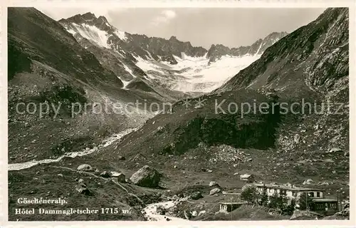 AK / Ansichtskarte Goescheneralp_1715m_Dammagletscher Hotel Dammagletscher Urner Alpen 