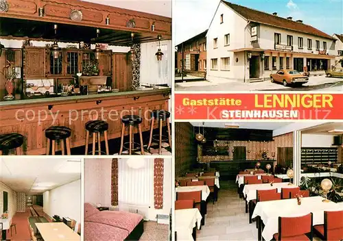 AK / Ansichtskarte Steinhausen_Bueren Gaststaette Hotel Lenniger Bar Kegelbahn Zimmer Gastraum Steinhausen Bueren