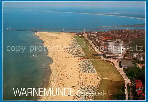 AK / Ansichtskarte Warnemuende_Ostseebad Fliegeraufnahme Warnemuende_Ostseebad