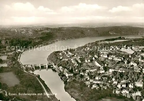 AK / Ansichtskarte Essen__Ruhr Baldeneysee mit Stauwehr Fliegeraufnahme 