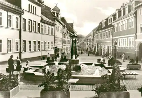 AK / Ansichtskarte Suhl_Thueringer_Wald Steinweg Brunnen Innenstadt Suhl_Thueringer_Wald