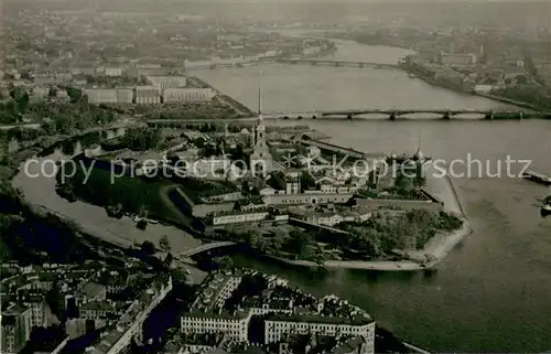 AK / Ansichtskarte Russland Fliegeraufnahme Stadtinsel Bruecke Russland