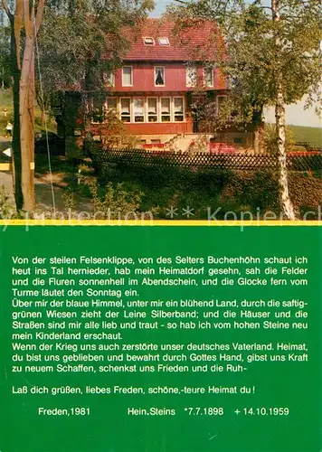 AK / Ansichtskarte Freden_Leine Seiter Cafe Aussenansicht Freden_Leine