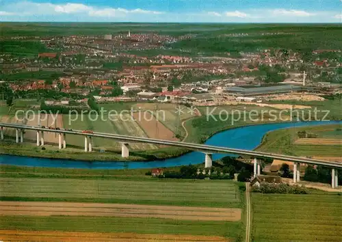 AK / Ansichtskarte Itzehoe Fliegeraufnahme mit Autobahnbruecke Itzehoe