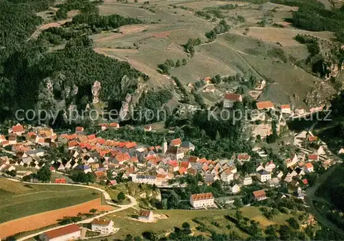 AK / Ansichtskarte Pottenstein_Oberfranken Fliegeraufnahme Pottenstein_Oberfranken