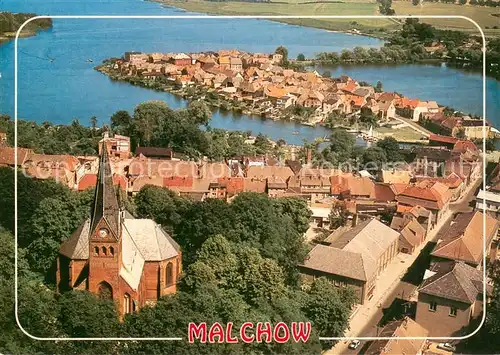 AK / Ansichtskarte Malchow Fliegeraufnahme mit Kloster Malchow