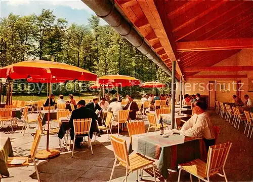 AK / Ansichtskarte Rohrbrunn Autobahn Rasthaus im Spessart Restaurant Terrasse Rohrbrunn